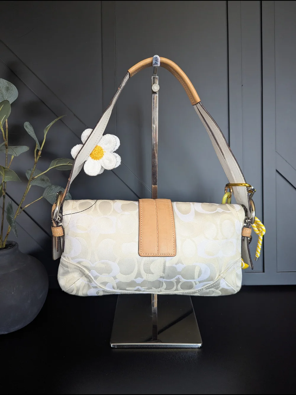 Limited Edition Coach Soho Optic Signature Bumblebee Flap Shoulder Bag